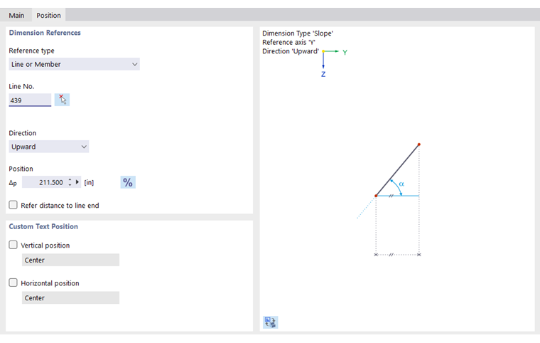 Definizione della quota angolare