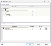 Sposta numeri di oggetto e carico