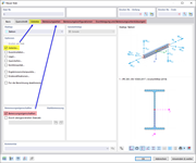 Finestra di dialogo di immissione 'Nuova asta' con schede per la cerniera e le proprietà di progetto