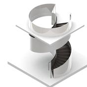 Modello CAD della scala a chiocciola (© Fletcher Priest Architects)