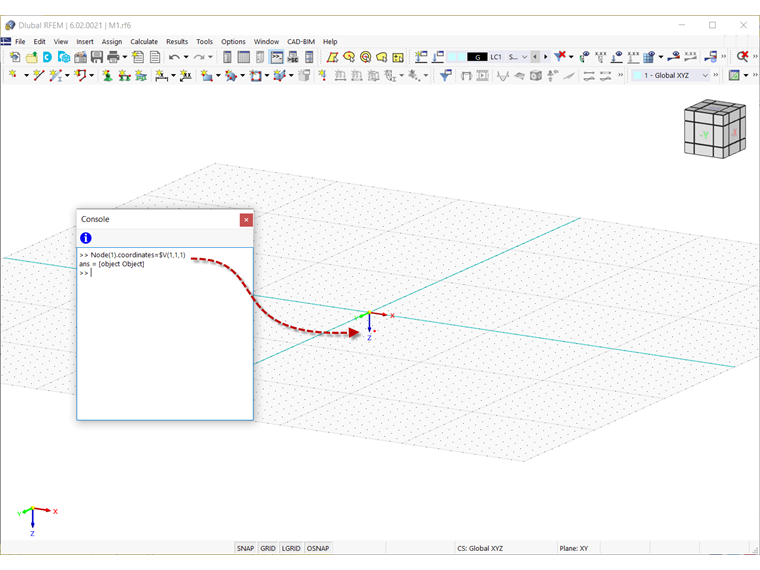 Esegui comandi nella console