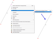 Menu di scelta rapida del nodo per unire le linee con il risultato