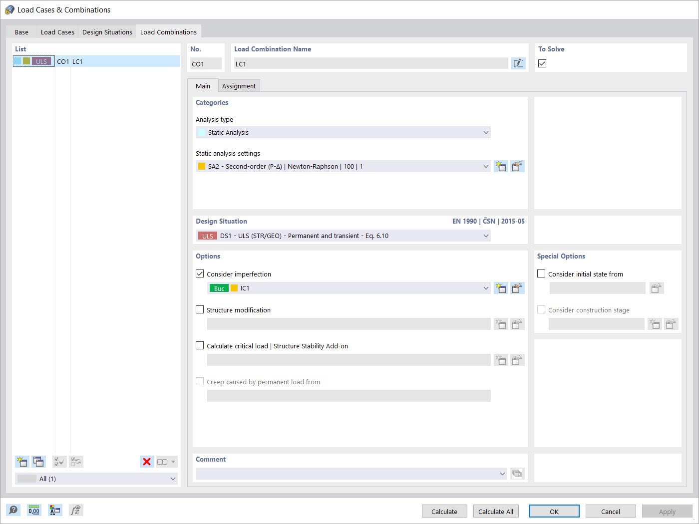 Impostazioni dell'analisi del secondo ordine relative agli effetti dell'imperfezione nella forma modale di instabilità in RFEM 6
