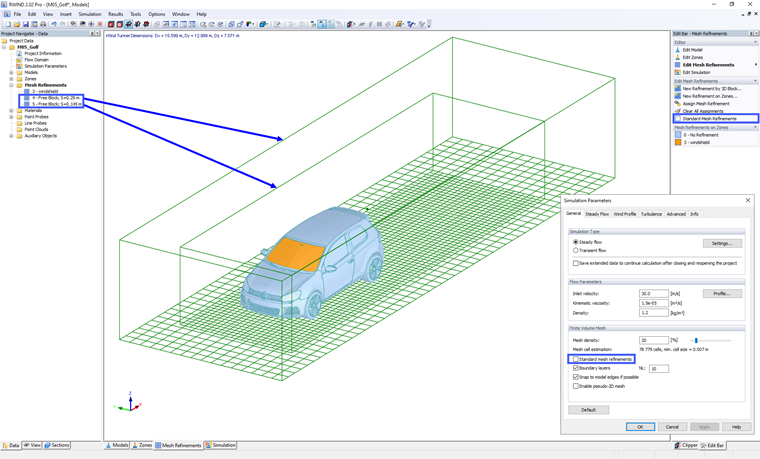 Infittimenti della mesh standard