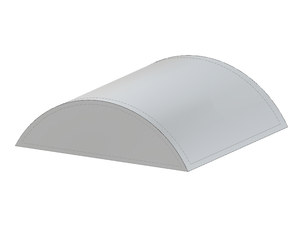 Solid strutturale curvo basato su una rappresentazione ad arco, che mostra il potenziale del design architettonico.