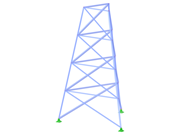 ID modello 2314 | TST002-b | Torre a Traliccio | Pianta Triangolare | Diagonali Verso il Basso & Orizzontali