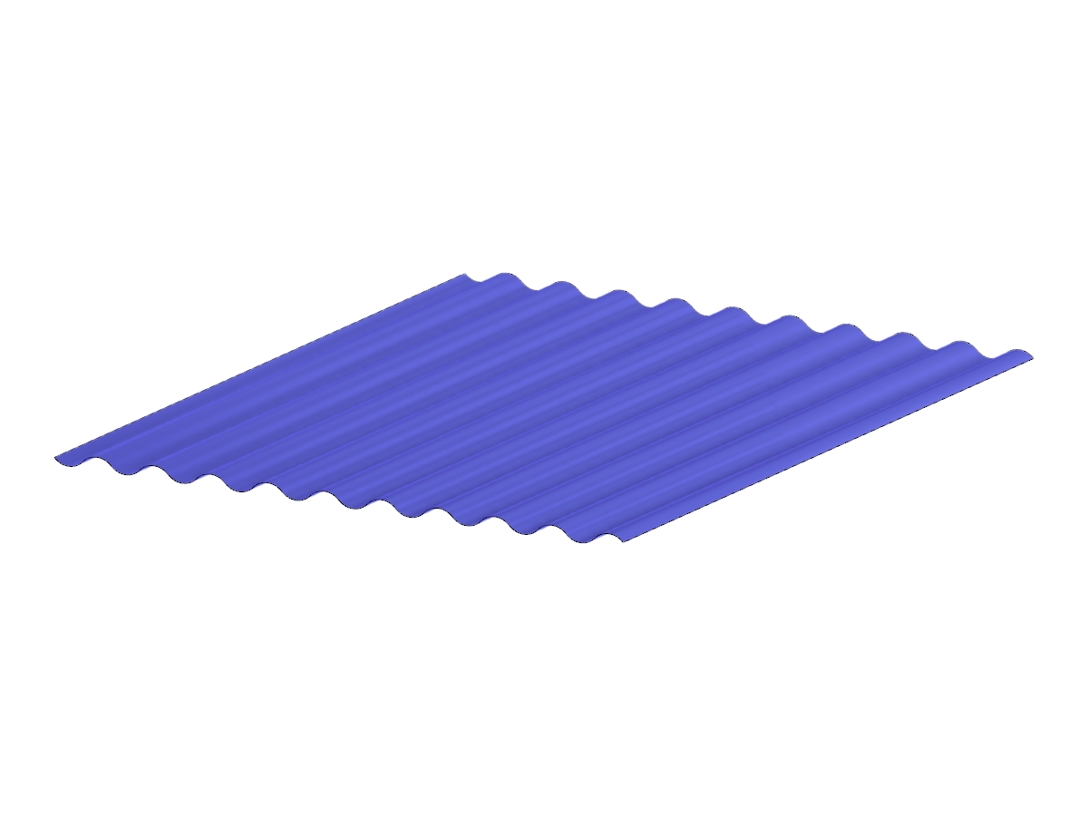 Lamiera ondulata in metallo con un design architettonico caratterizzato da curve realizzate con archi.