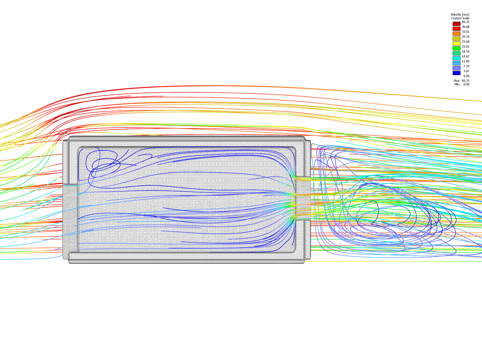 Modello di autorimessa con superficie parzialmente permeabile al vento