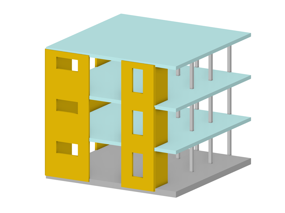Edificio pluripiano in calcestruzzo armato
