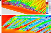 Immagine 11: Flusso del vento modellato per l'area di studio: (A) Distribuzione spaziale della velocità del vento nella comunità; (B) Vista ravvicinata sui contorni della velocità del vento