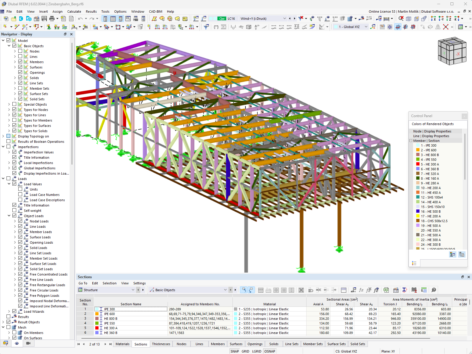 Modello della stazione di risalita in RFEM