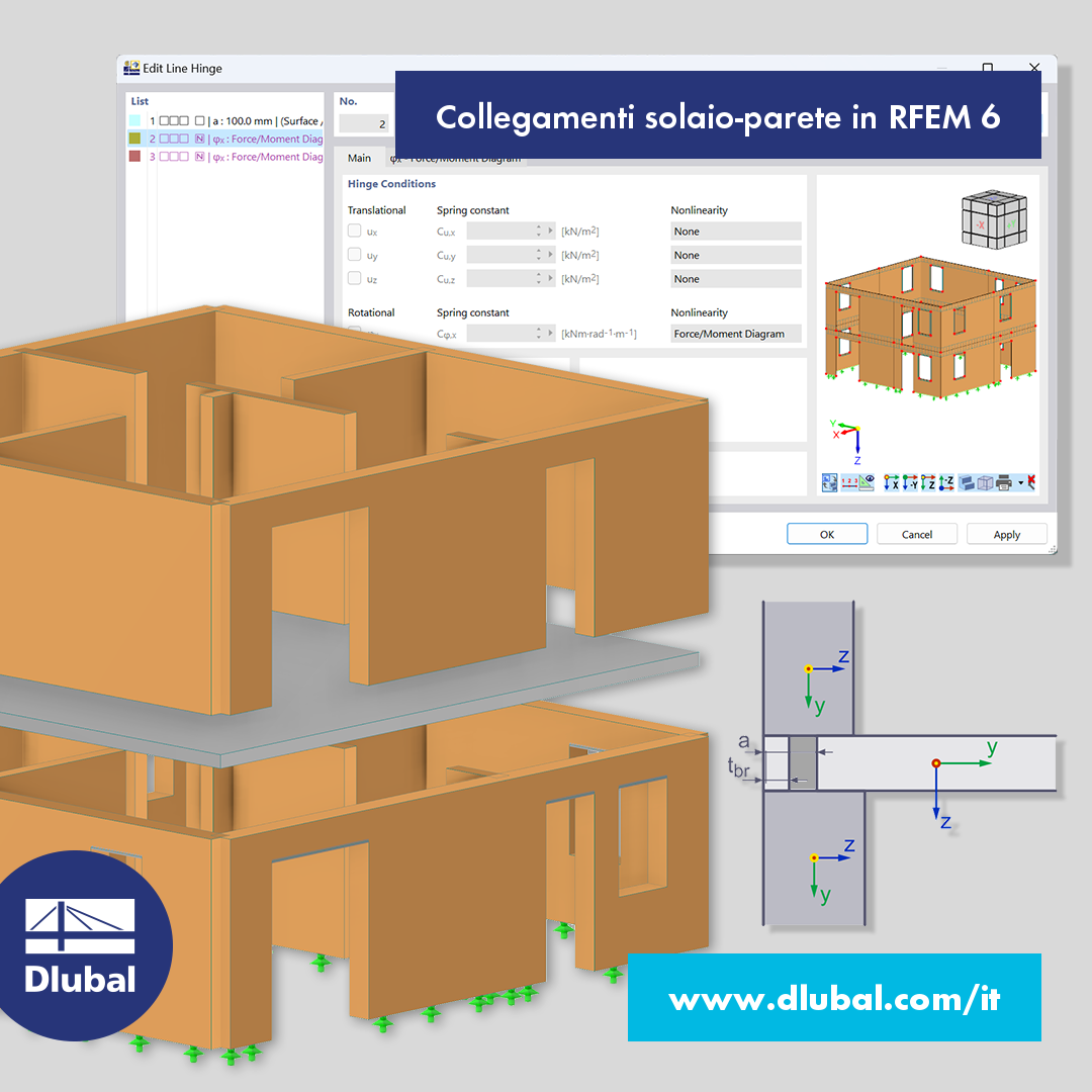 Collegamenti solaio-parete in RFEM 6