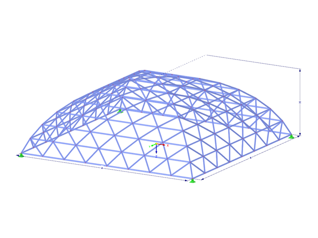 Modello 003593 | TSC003 | Sistema di travi reticolari per piani a curva singola con parametri