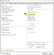 Attiva l'add-on "Verifica calcestruzzo".