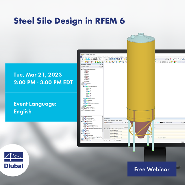 Progettazione di sili in acciaio in RFEM 6
