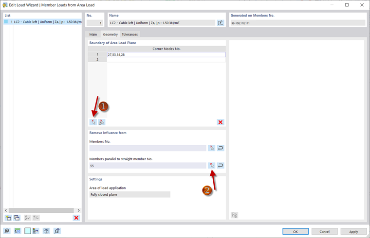 Geometria del carico superficiale