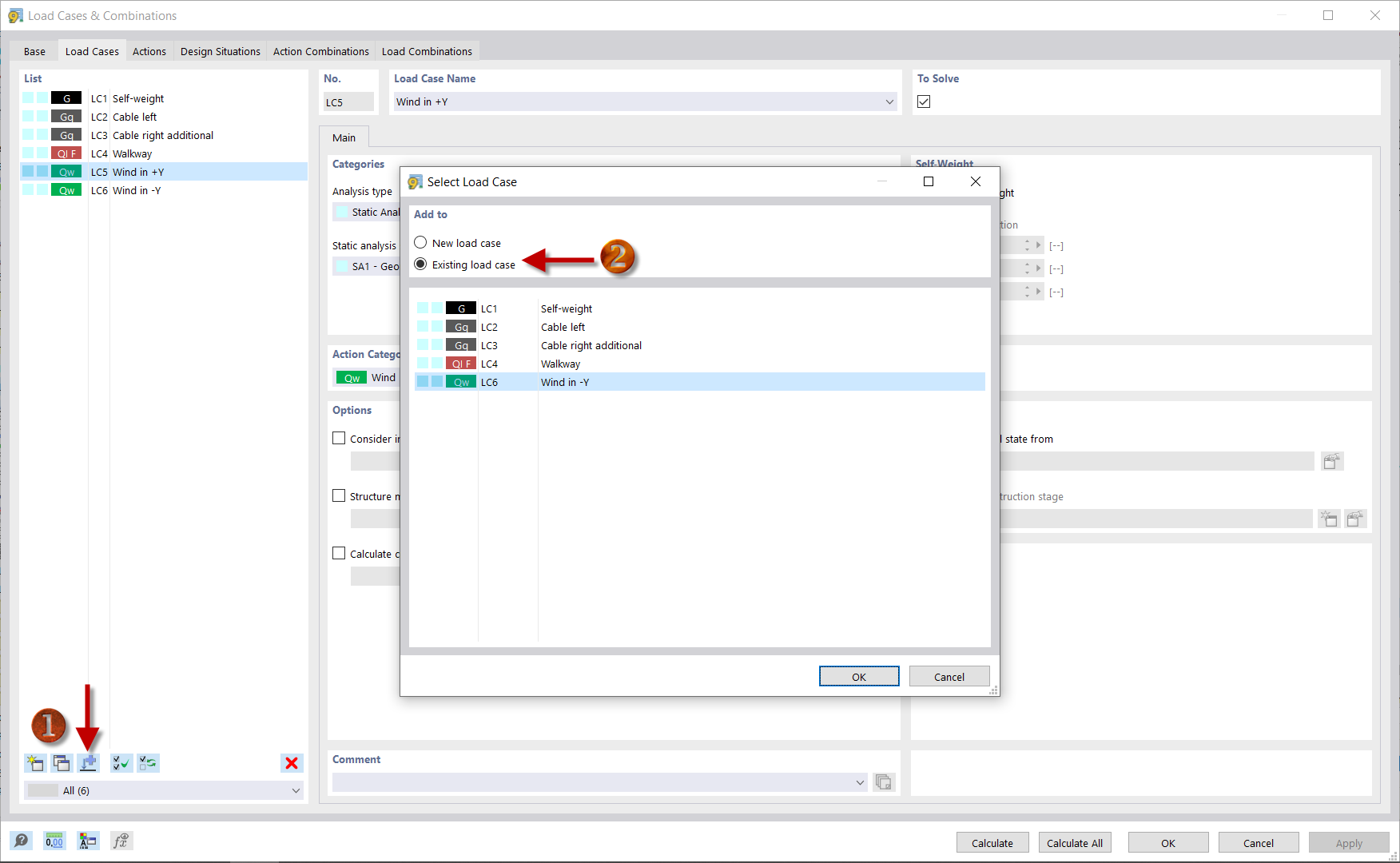 Copia il carico del vento