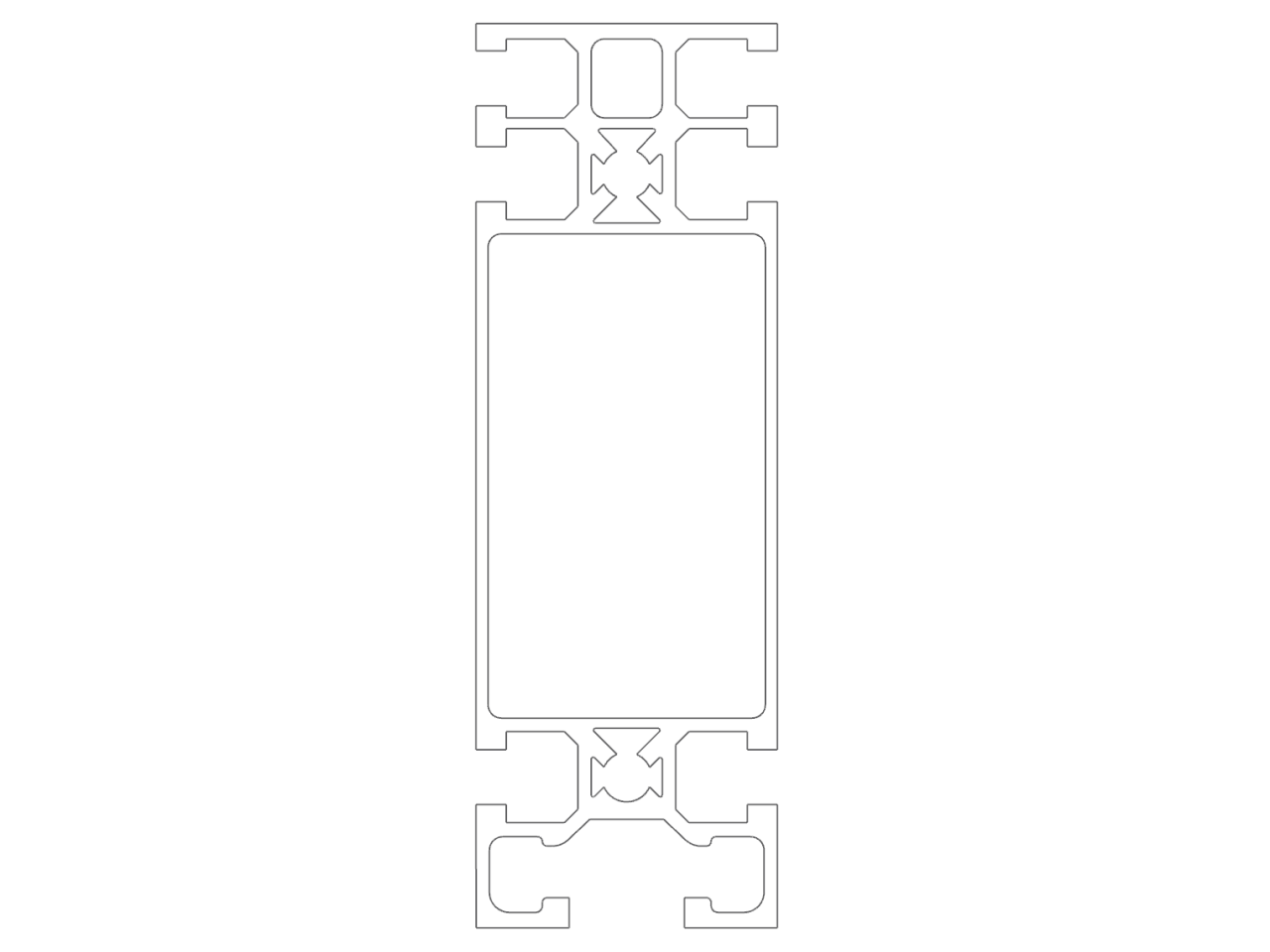 Sezione trasversale con anime soggette a instabilità