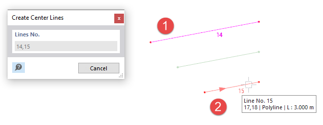 Creazione della linea centrale