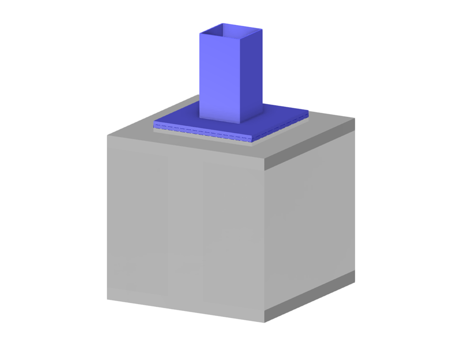 Modello 004141 | Colonna quadrata con blocco di fondazione