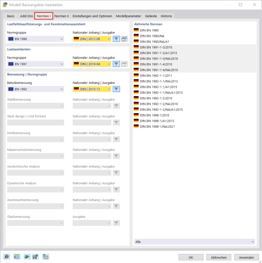 Selezionare l'Appendice nazionale