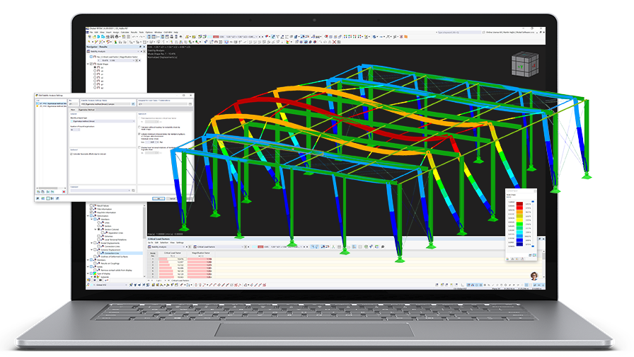 Banner RFEM per le soluzioni di analisi di stabilità