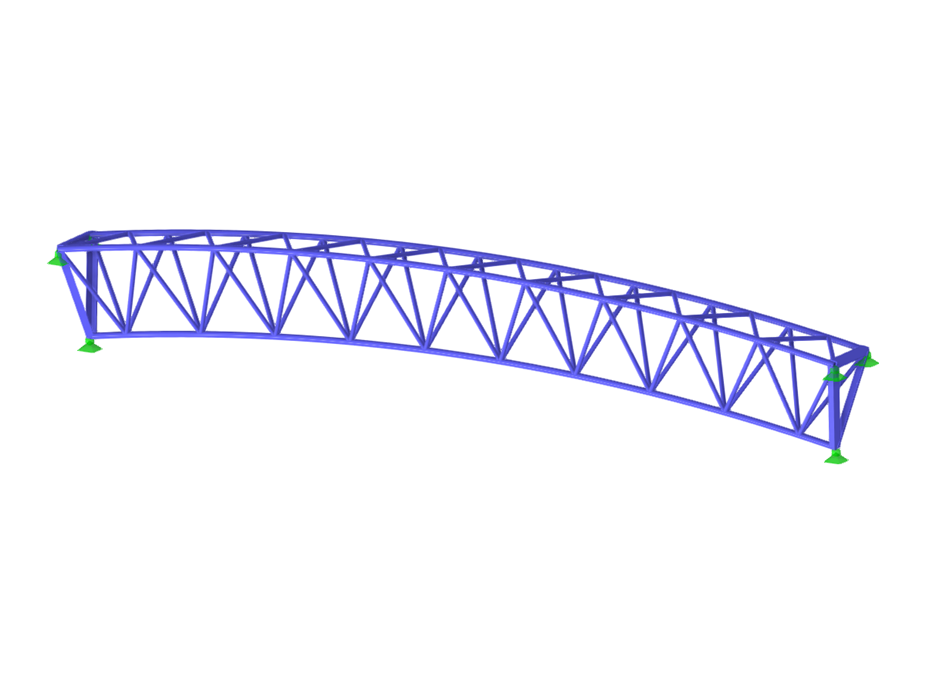 Modello 004165 | Trave reticolare curva