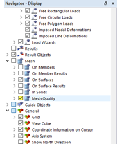 Illustrazione per l'attivazione delle impostazioni di qualità della mesh nel software di costruzione