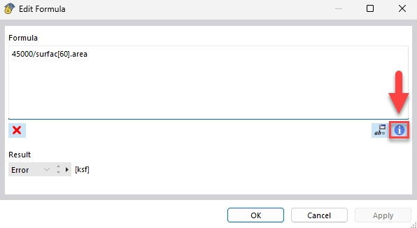 Rappresentazione tecnica di una formula con riferimento a un oggetto ingegneristico specifico.