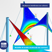 Struttura a membrana con colonne