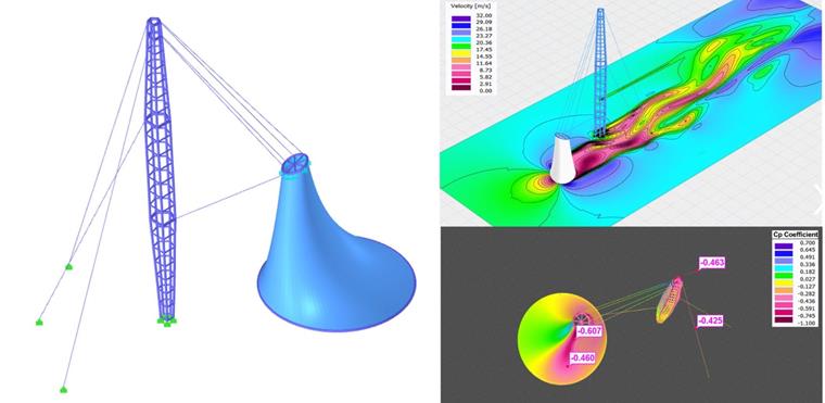 Interazione vento-struttura per strutture leggere utilizzando RFEM e RWIND