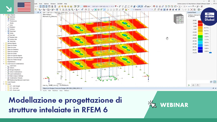 Seminario web su modellazione e verifica di strutture intelaiate utilizzando il modello Edificio add-on. Il focus su metodi di analisi strutturale.