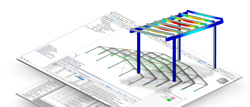 L'add-on Verifica alluminio per RFEM 6 verifica la stabilità e la capacità portante di strutture in alluminio.