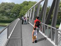 Ponte con travatura reticolare esterna inclinata (visualizzazione) | © Keipke Architekten BDA