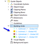 Tipi preimpostati per le griglie degli edifici