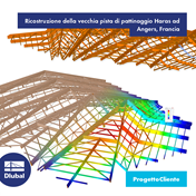 Nuova copertura della vecchia pista di pattinaggio di Haras ad Angers, Francia