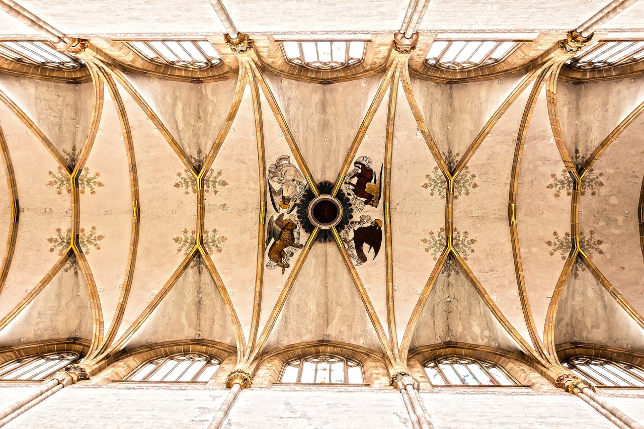 Tipica volta gotica nella cattedrale di Münster