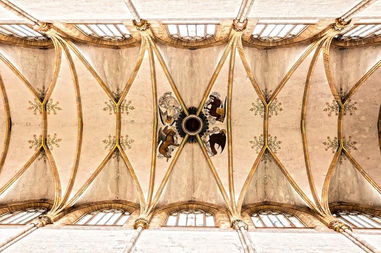 Tipica volta gotica nella cattedrale di Münster