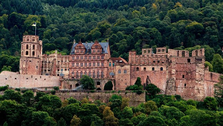 Vista del castello di Heidelberg