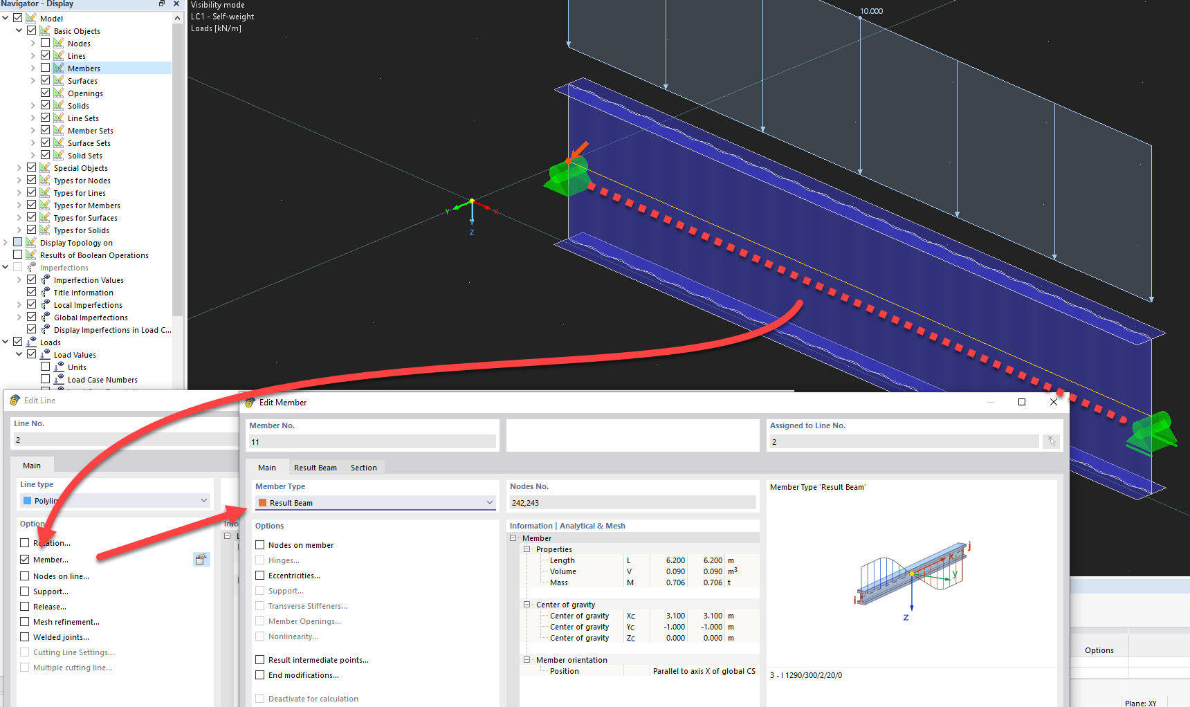FAQ 005417 | Come posso modellare una trave con anima ondulata in RFEM 6?