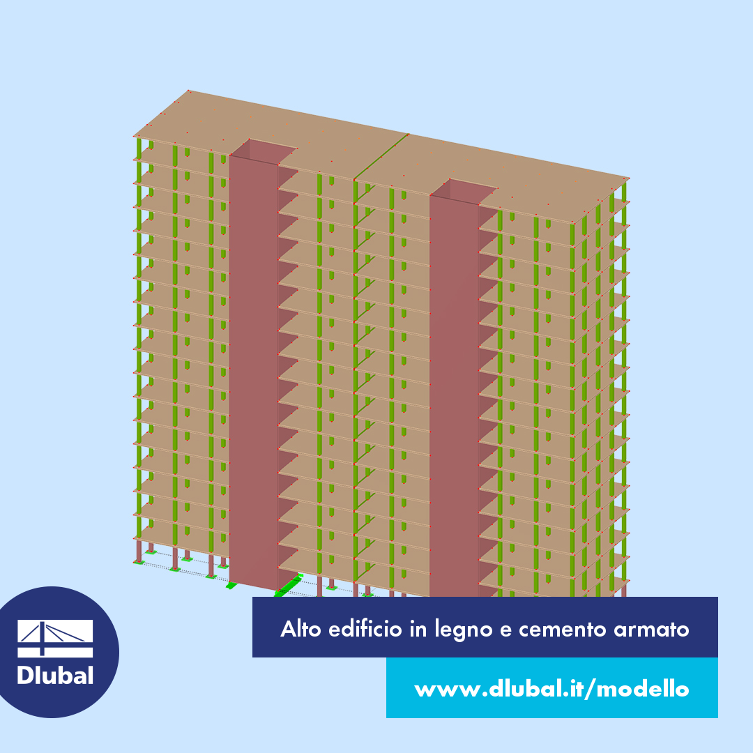Alto edificio in legno e cemento armato