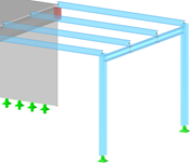 Eccentricità delle aste nella vista "Modello trasparente".