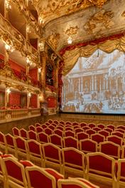 Interior design rococò nel teatro della residenza di Monaco di Baviera