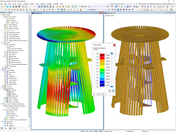 Deformazione della struttura in legno in RSTAB