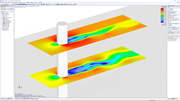 Il modello simulativo esamina gli effetti del distacco dei vortici dietro oggetti stretti e alti in aree urbane sugli edifici circostanti