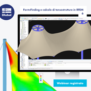 Form-Finding e calcolo di tensostrutture a membrana in RFEM 6