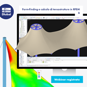 Form-Finding e calcolo di tensostrutture a membrana in RFEM 6