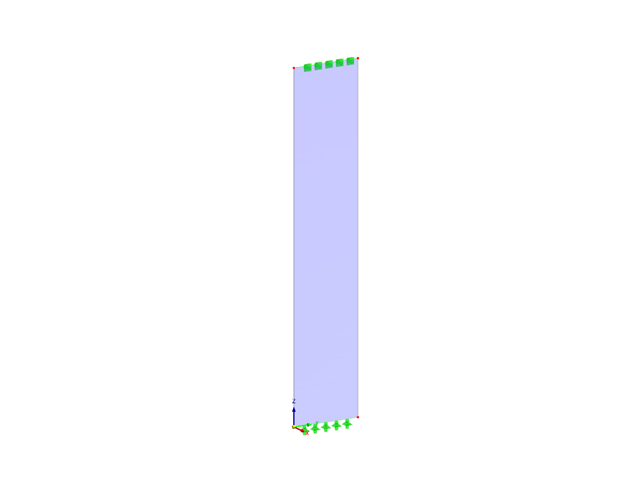 Modello 004582 | Piastra di acciaio | Instabilità di Eulero