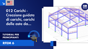 Video tutorial per principianti che illustra il software RFEM 6 con un focus su carichi, creazione guidata di carichi e applicazioni di carichi su aste.