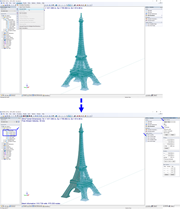 Visualizzazione della mesh computazionale e originale